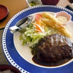 柚香菊 - ハンバーグ＆エビフライセット