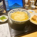 Sanuki udon mugifuku - かけうどん小、玉子、厚揚げ豆腐