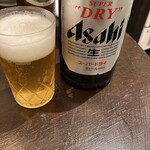 餃子・とんちゃん専門店 塚ちゃん餃子 - 瓶ビール アサヒスーパードライ¥650
