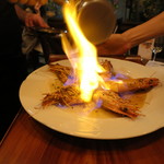 ラ・フルール・ド・セル - ウイスキーフランベ中