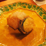 天現寺小野 - 鱧とズッキーニの天ぷら（2013.8）