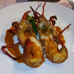 オーベルジュ オーパヴィラージュ - 布良漁港 伊勢海老のポワレ 追加+¥3800