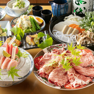 全国から厳選した日本酒を含む飲み放題付き宴会コースご用意。