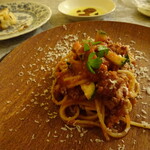 ジューダバレリーノ - 鶏ﾐﾝﾁの赤ﾜｲﾝ風味のﾄﾏﾄｿｰｽ