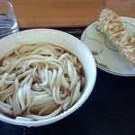 うどん 一福 - ぶっかけ中とちくわ天