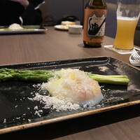 JAM17 DINING - 季節野菜アスパラの石窯焼きと温玉