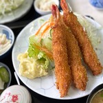 とんかつ芳 - 海老フライ定食