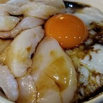 塩そば専門店 桑ばら - 濃厚大和芋卵黄丼と秋刀魚香油の塩そば定食