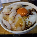 塩そば専門店 桑ばら - 濃厚大和芋卵黄丼と秋刀魚香油の塩そば定食