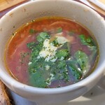 みのりカフェ - 岩手県産すずこまトマトと干し野菜のスープ