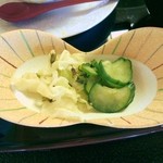 日本料理 にじ - 香の物。浅漬け。