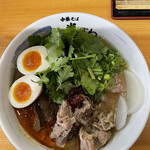 Chuukasoba Hanzawa - 限定 蘭州牛肉麺 1200円　煮玉子トッピング