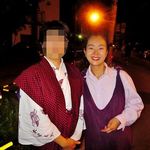 本家伴久 - 琵琶奏者の桜子さんと記念撮影 (2013.Jul)