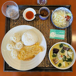 チャーンタイ レストラン - グリーンカレーそうめんセット¥990