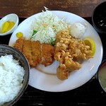 阿南酒場　情熱ホルモン - チキンカツ＆から揚げ定食