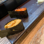 鮨よし - 旦那さんのイクラとウニ  イクラ貰った( *´꒳`* )