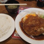 キッチンハウス EIJIYA - ハンバーグ超ジャンボ