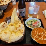 天竺薬膳 北印度料理 みらん - 私のチキンカダイとビール