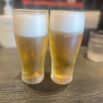 香氣　四川麺条  - サービスエビス生ビール290円