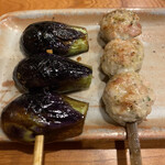 とり喜 - つくねと小なす