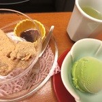 木曽路 - 抹茶アイス＆わらび餅