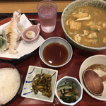 Sagami - カレーきしめん天ぷら定食