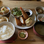食楽 いしがみ - 料理写真:えびとんと、白身魚フライ　1,700円