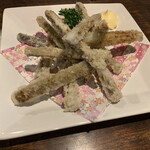 魚酔 - 煮出しゴボウの唐揚げ