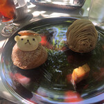 レ・ザンジュ 鎌倉本店 - くまのクッキーシュー、和風モンブラン