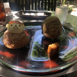 レ・ザンジュ 鎌倉本店 - くまのクッキーシュー、和風モンブラン