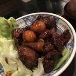 奥藤本店 - ご飯は少なめ　もつ煮は多め