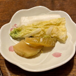 浜名屋 - うな重(特)@4,500円に付く漬け物