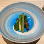 鮨 昇 - 菜の花とほたるいかの和え物