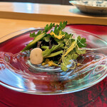 成生 - 唐墨入り蕪とアスパラのサラダ