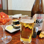 Kanya Jin - 韓国料理を瓶ビールで(*ﾟ▽ﾟ*)