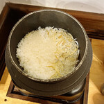 水上山荘 - ジャコとシソの実と蕨のご飯