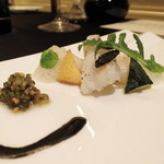 ガストロノミー ジョエル・ロブション - アオリイカ　ミ・キュイにポアレ