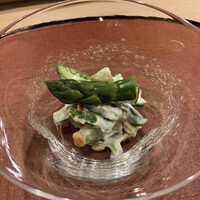御料理 寺沢 - アスパラの白和え