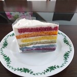 ディーン&デルーカ カフェ - 5周年記念ケーキ（横から）