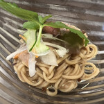 金町製麺 - 蛍烏賊の冷たいおつまみ麺