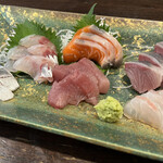 金町製麺 - 刺身盛り合わせ