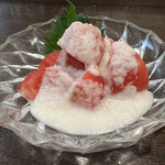 金町製麺 - フルーツトマトの手作り新玉ドレ