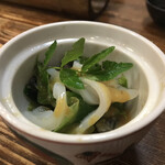 ミキヤ - イカのぬた　ネギとウド