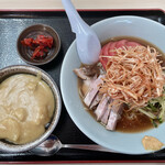 松島軒 - ちびカレー丼＋ネギ辛冷やし中華　1,220円