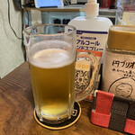 大阪屋 - 撮るの忘れて飲みかけですが(⌒-⌒; )生ビール