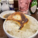 ヤマタニ餃子店 - しそ餃子(on the rice)