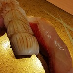 横浜 鮨 ふくじゅ - アオリイカ、金目鯛