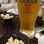 Wassai Sakaba - お通しとビール