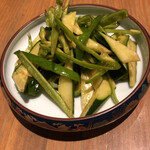 Yamato Tei Hanare - 胡瓜とピーマンの木姜油和え