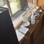 豊水 - 取り皿も完備　清潔感あり